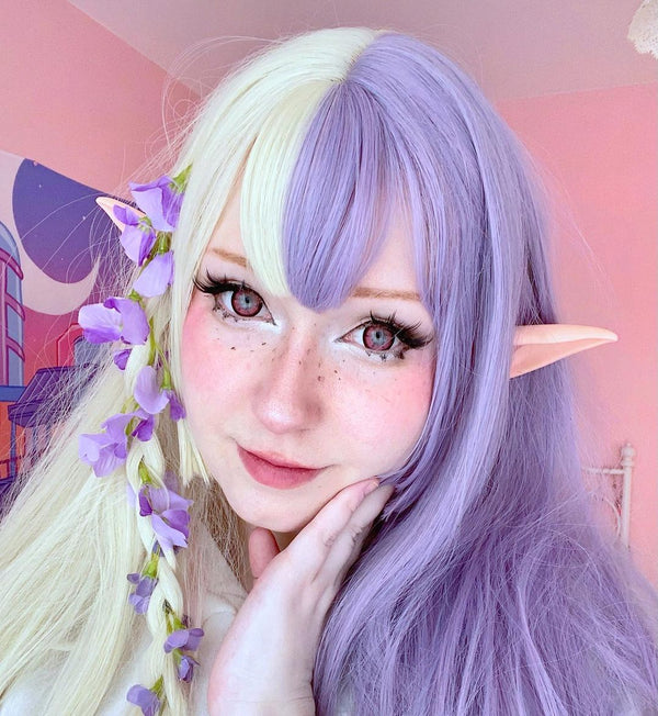 Split Lavender Cosplay Wig