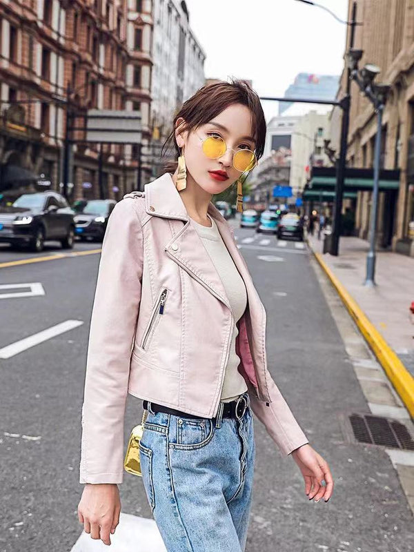 Asymmetrical moto jacket - asymmetrical zipper - biker - edgy - extra large - kawaii