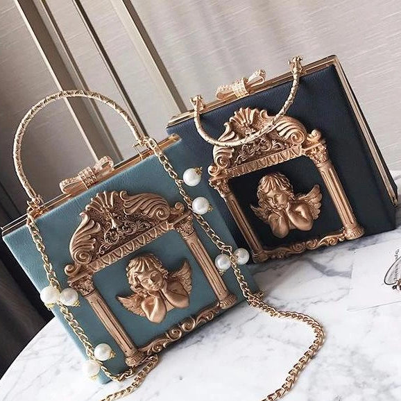 Elegant 3D Angel Handbag Victorian Vintage Aesthetic Mori Girl Lolita Fashion Style Purse Bag 
