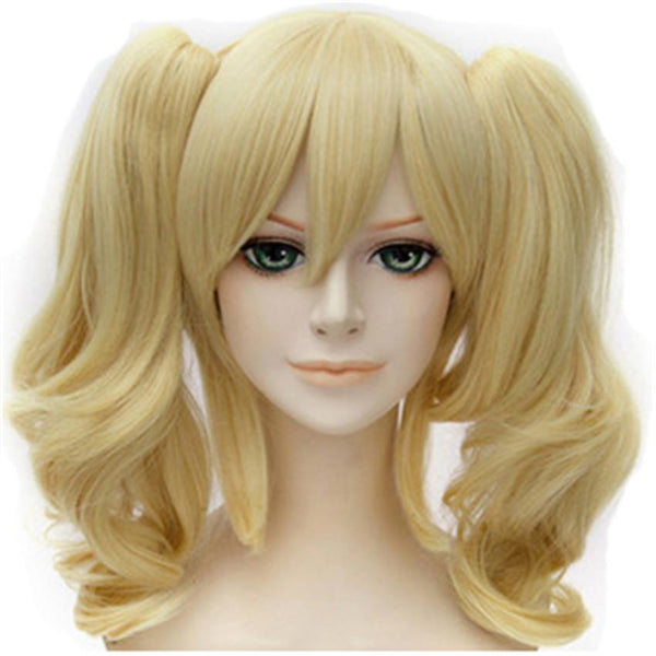 harley quinn batman cosplay wig blonde pigtails synthetic hair cosplayer cosplaying costume hair kanekalon fibre high quality cheap