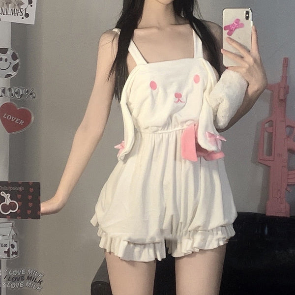 Bunny bloomer romper - bloomers - bunny - coverall - coveralls - decoden