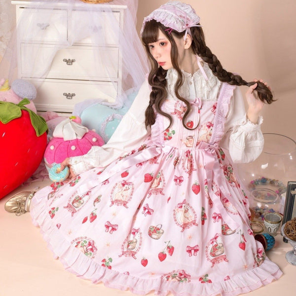 Bunny Meadow Lolita Dress - bunny dresses, classic lolita, dress, jsk