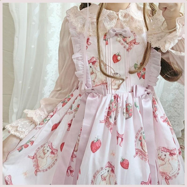 Bunny Meadow Lolita Dress - bunny dresses, classic lolita, dress, jsk