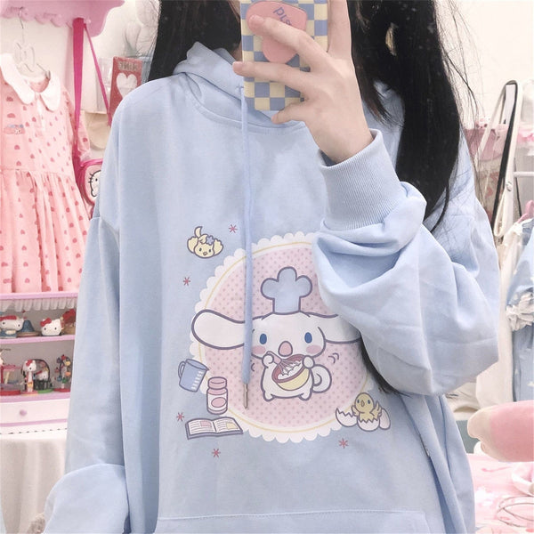 Cinnamoroll Cake Hoodie - bakery, baking, cinnamoroll, fairy kei, hoodie