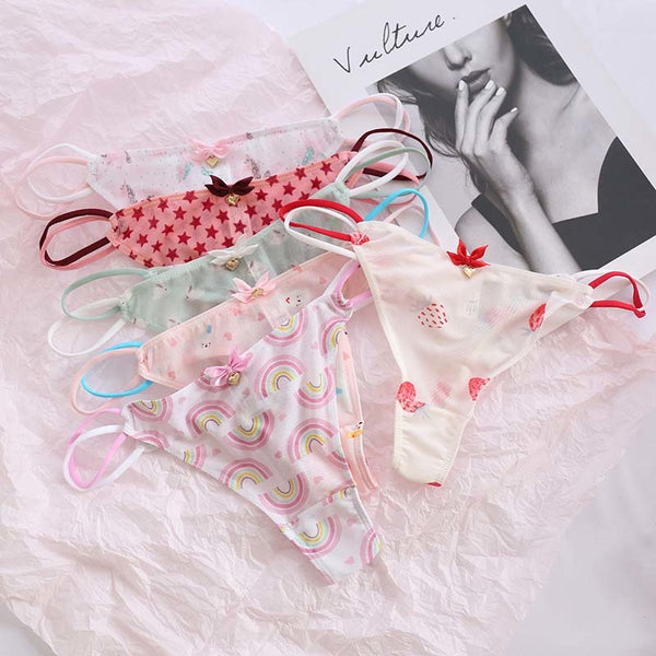 Classic Mesh Thongs - cat undies, panties, panty, thong, thong underwear Kawaii Babe