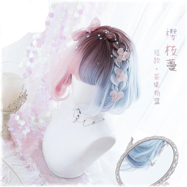 Cotton candy bob wig - blue wig - bob - cosplay - wigs - cosplaying