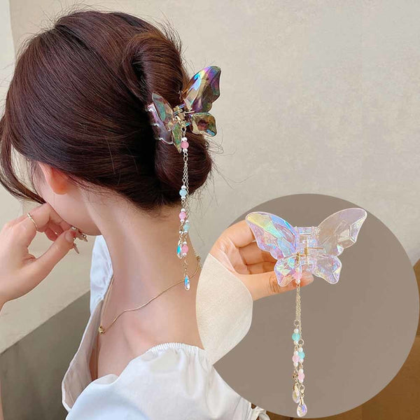 Crystal Butterfly Claw Hair Clip - clips, hair accessories, hair accessory, hair clip Kawaii Babe