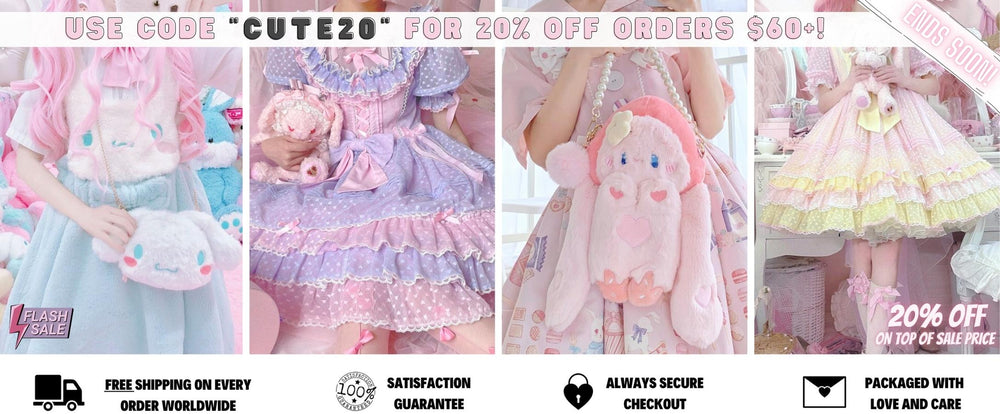 Cute Kawaii Fashion Lolita Shop Cosplay Harajuku Fairy Kei Aetshetic