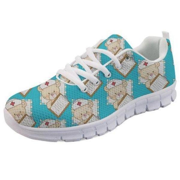 Doctor Teddy Bear Running Shoes Athletic Sneakers Medical Nurse Menhera Kei Kawaii Fashion 
