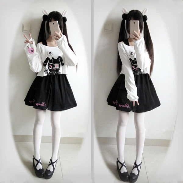 Evil bunny dress - 666 - bunnies - comic - creepy cute - devil