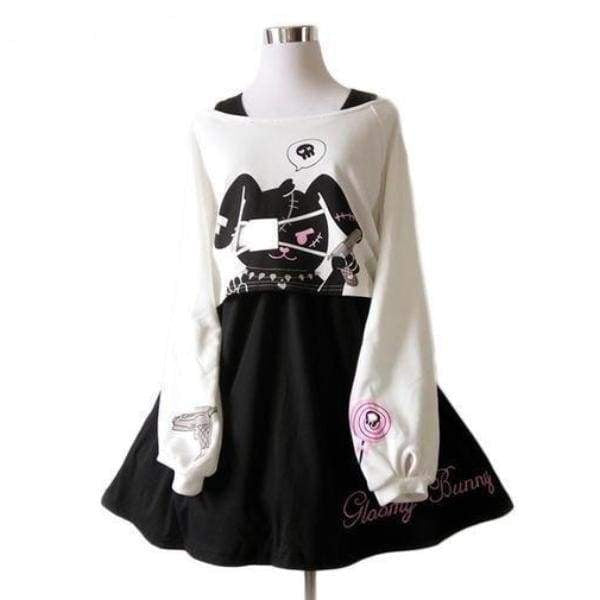 Evil bunny dress - 666 - bunnies - comic - creepy cute - devil