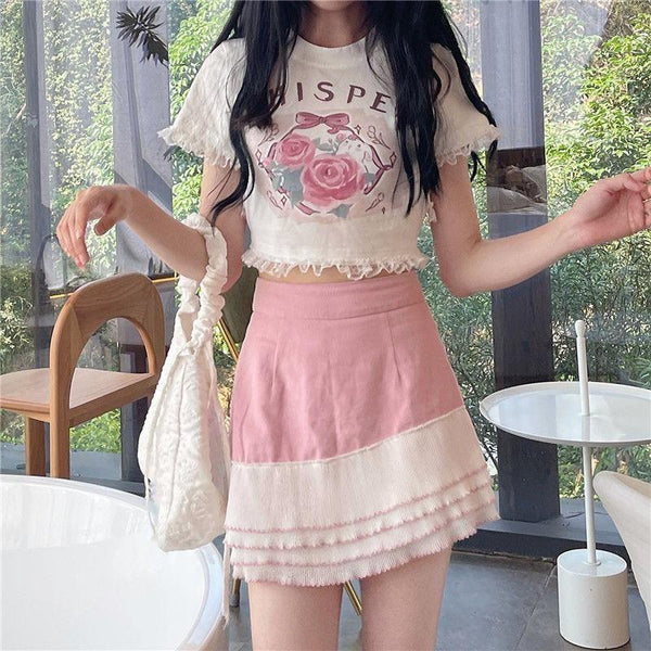 Floral Whisper Crop Top - baby girl, babydoll, babygirl, belly shirt, shirts