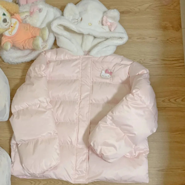 Fuzzy kitty bomber jacket - bomber - coat - jacket - coats - hello kitty