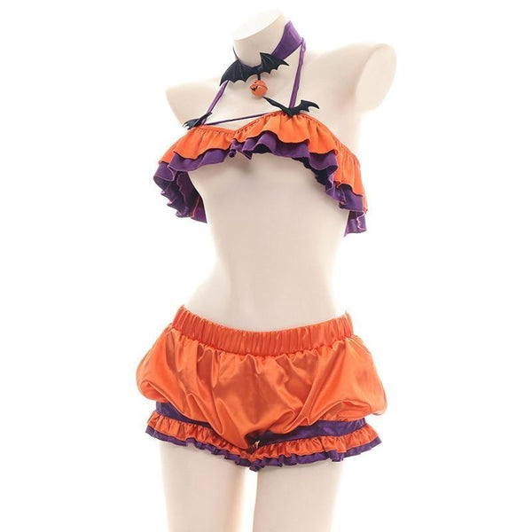Halloween Bloomer Baby Lingerie Set - bat, bat wings, bats, bloomer, bloomers