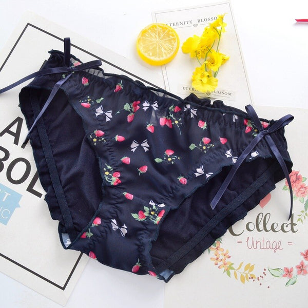 Strawberry field panties - berries - briefs - country - girl - lingerie