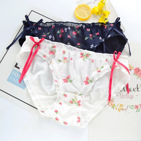 Strawberry field panties - berries - briefs - country - girl - lingerie