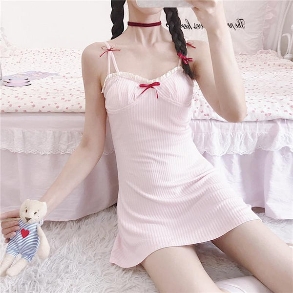 Babydoll night dress - a line - apron dress - collared - cotton