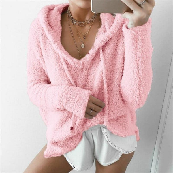 Oversized Fuzzy Hoodie - hoodie