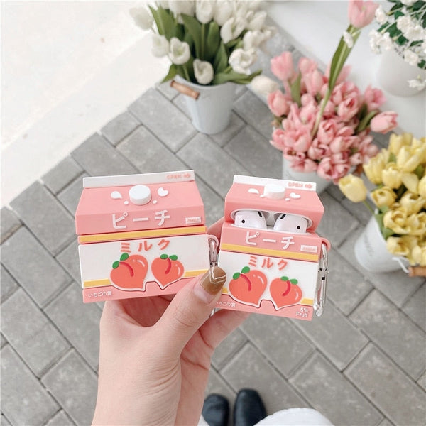 Peach Box Airpod Case - air pod, pod case, pro, pods, airpod