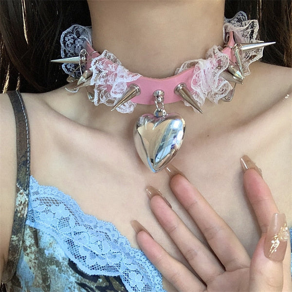 Pierce my heart collar - choker - chokers - collar - collars - necklace