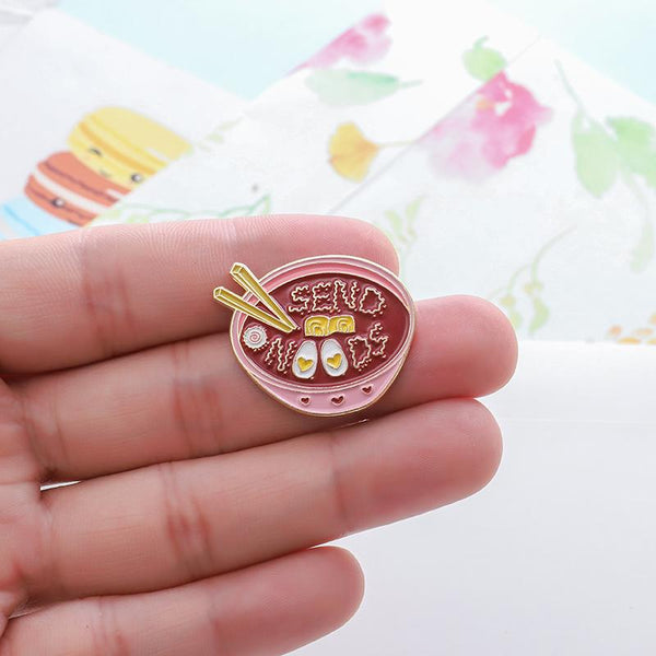 Send Noods Enamel Pin