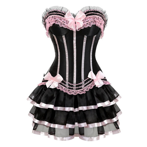 Genuine corset dresses - boning - cat costume - classic lolita - corset - dress
