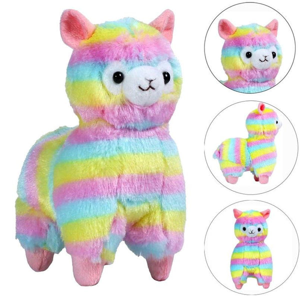 Rainbow Alpaca Plush Toy Soft Keychain Stuffed Animal Alpacasso Llama Kawai