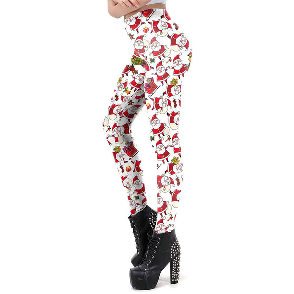 Santa leggings - festive - holiday - leggings - merry christmas - pants