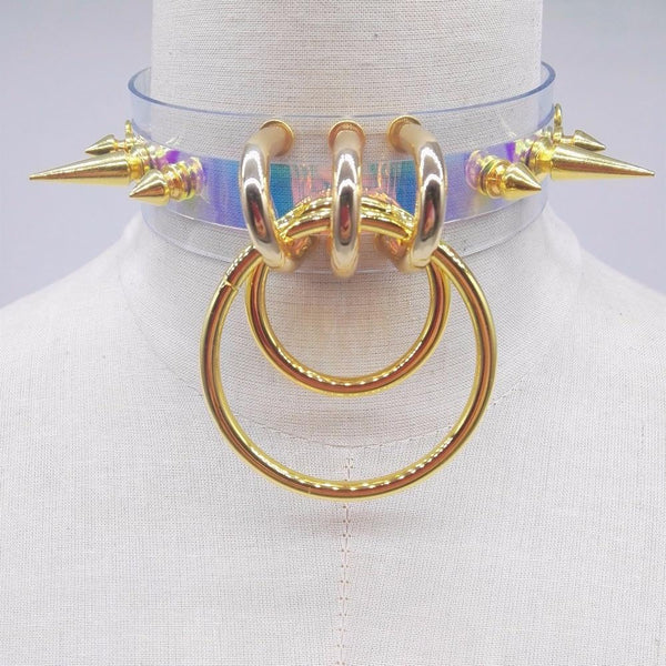 Punk spiked collar - choker - necklace - chokers - collar - collared