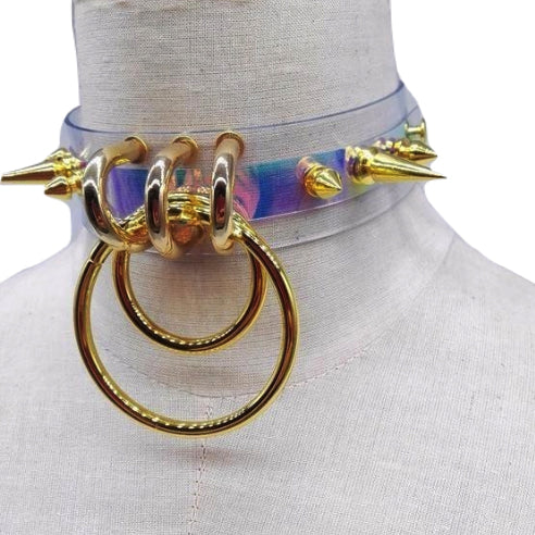 Punk spiked collar - choker - necklace - chokers - collar - collared