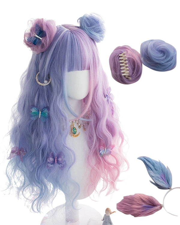 Purple Bunny Ear Cosplay Wig