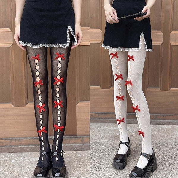 Ribbon Fishnets - fishnet, fishnet socks, stockings, fishnets, nylon