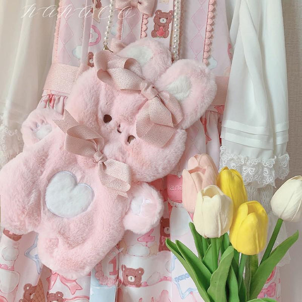 Jumbo Fuzzy Bunny Bag