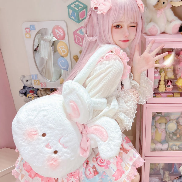 Jumbo Fuzzy Bunny Bag