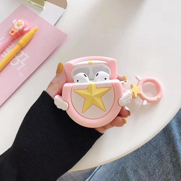 Card Captor Sakura Apple Airpod Case 3D Star Mahou Shoujo Magical Girl Air Pods Kawaii 