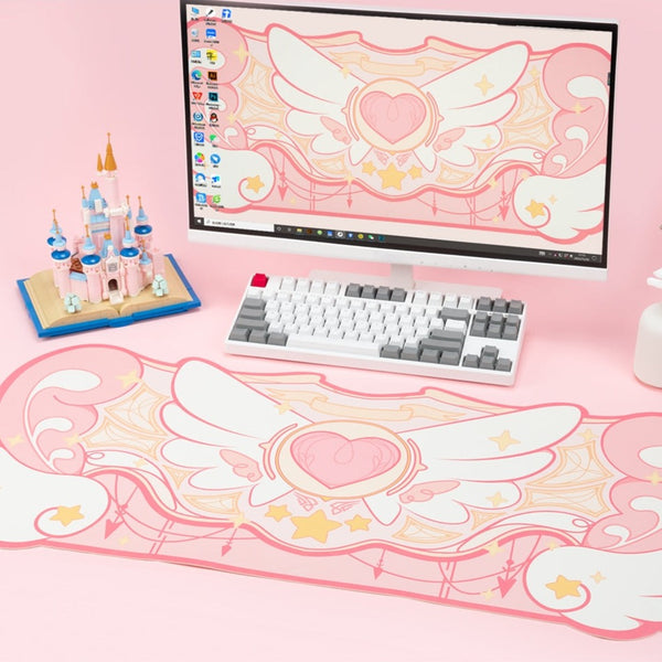 Sakura heart gaming mousepad - anime girl - card captor - sakura - egirl -