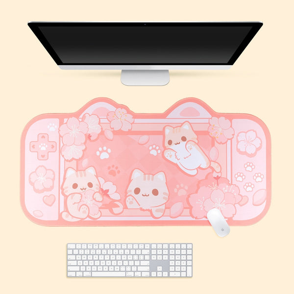 Sakura neko gaming mousepad - egirl - gamer - girls - gaming - mouse pad