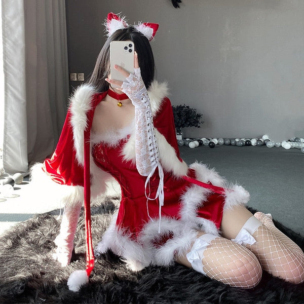 Santa’s lil helper cosplay - christmas dress - dresses - cosplay - cosplaying