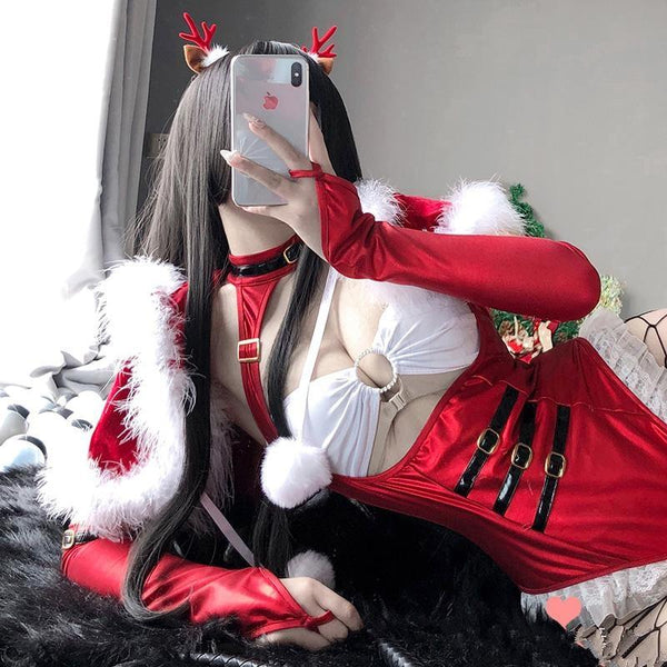 Santas Slave Cosplay - christmas blouse, santa, shirt, top, festive