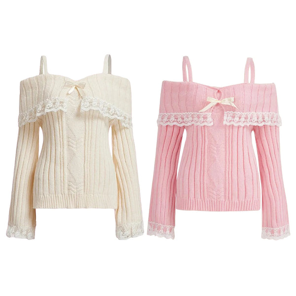 Pink Knit Princess Sweater