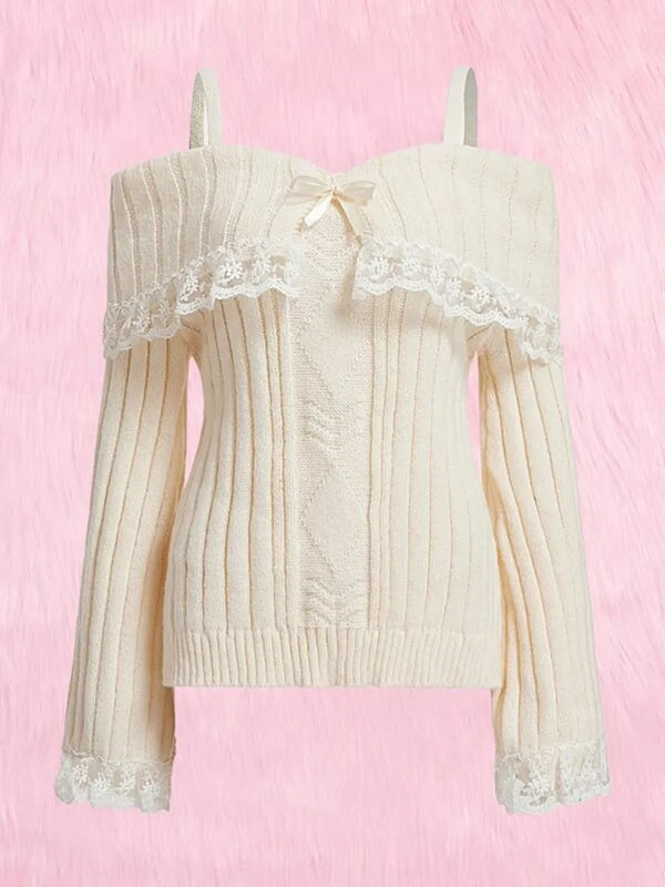 Pink Knit Princess Sweater