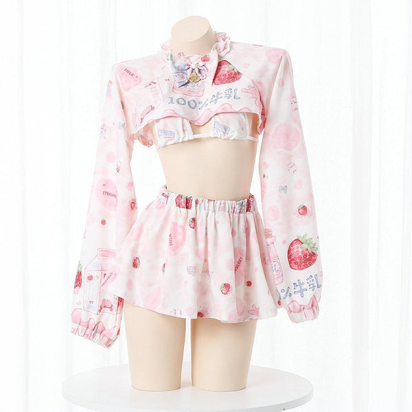 Strawberry Cow Cosplay - Pink & White - calf, cosplay, cosplaying, costumes, cow costume