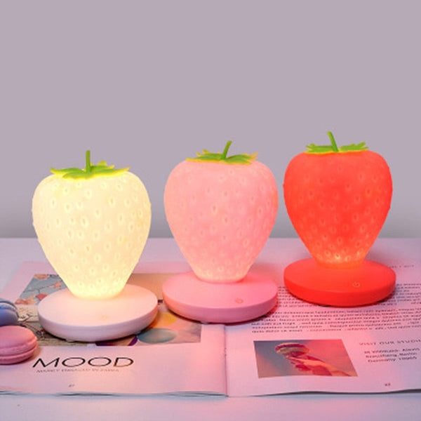 Strawberry Nursery Night Light - lamp, lamps, lighting, lights, strawberries
