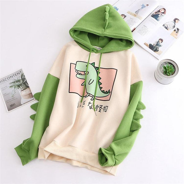 Sweet Japanese Dino Hoodie - sweater