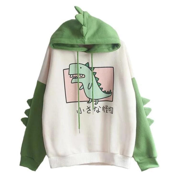 Sweet Japanese Dino Hoodie - sweater