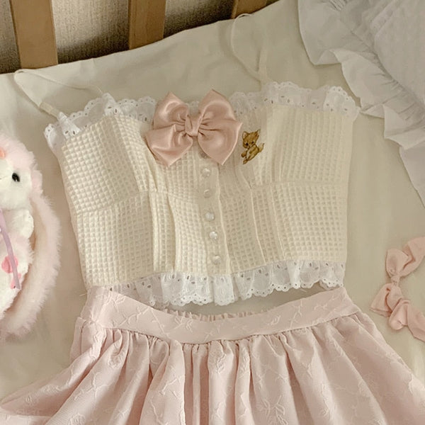 Vintage Kitten Plaid Cami - shirts Kawaii Babe