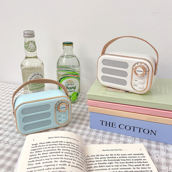 Kawaii vintage mini retro radio bluetooth speaker