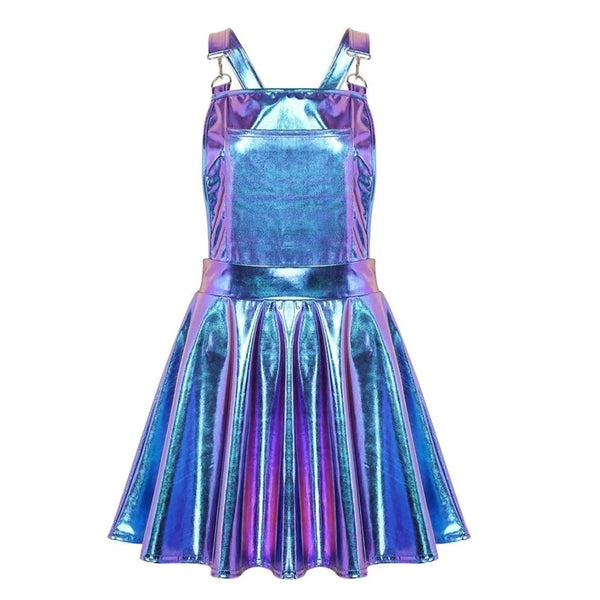 Vinyl princess jumpsuit - coveralls - dress - dresses - holographic - jumpers
